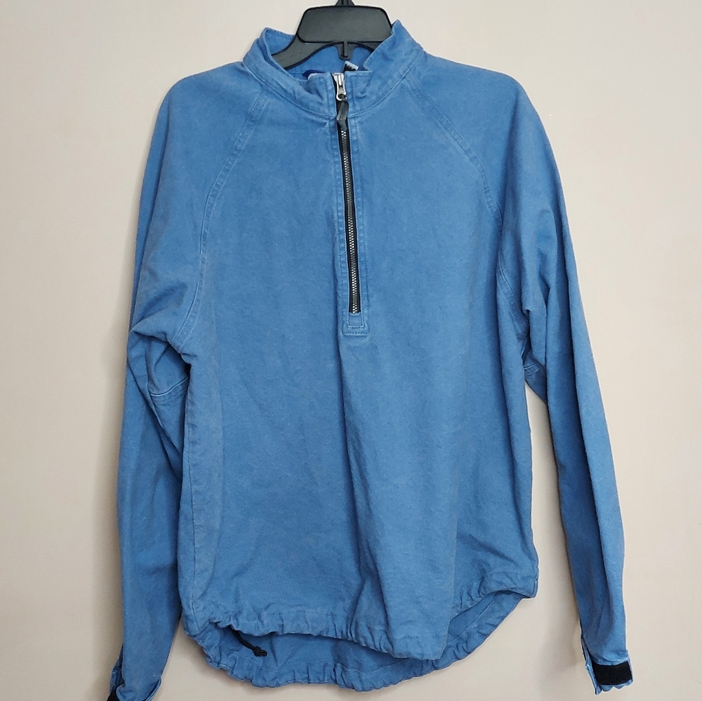 Ibex 1/2 zip pullover jacket Blue Size XL Cotton